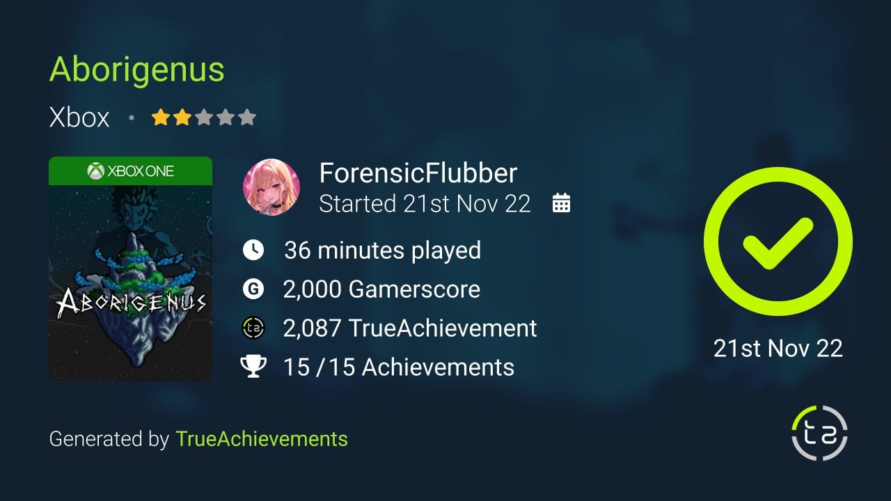 Aborigenus achievement summary