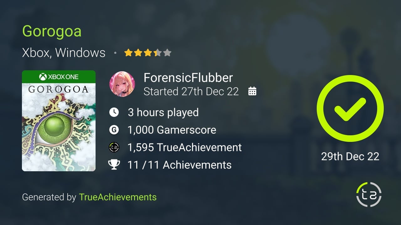 Gorogoa achievement summary