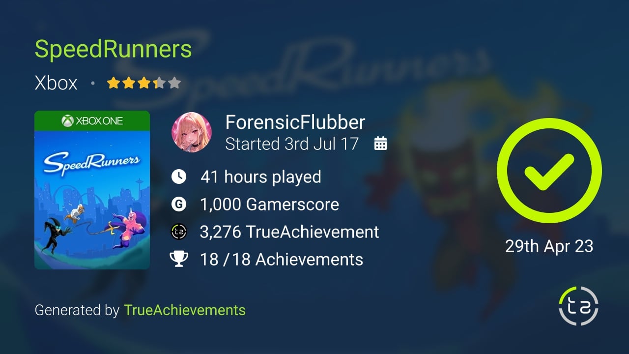 SpeedRunners achievement summary