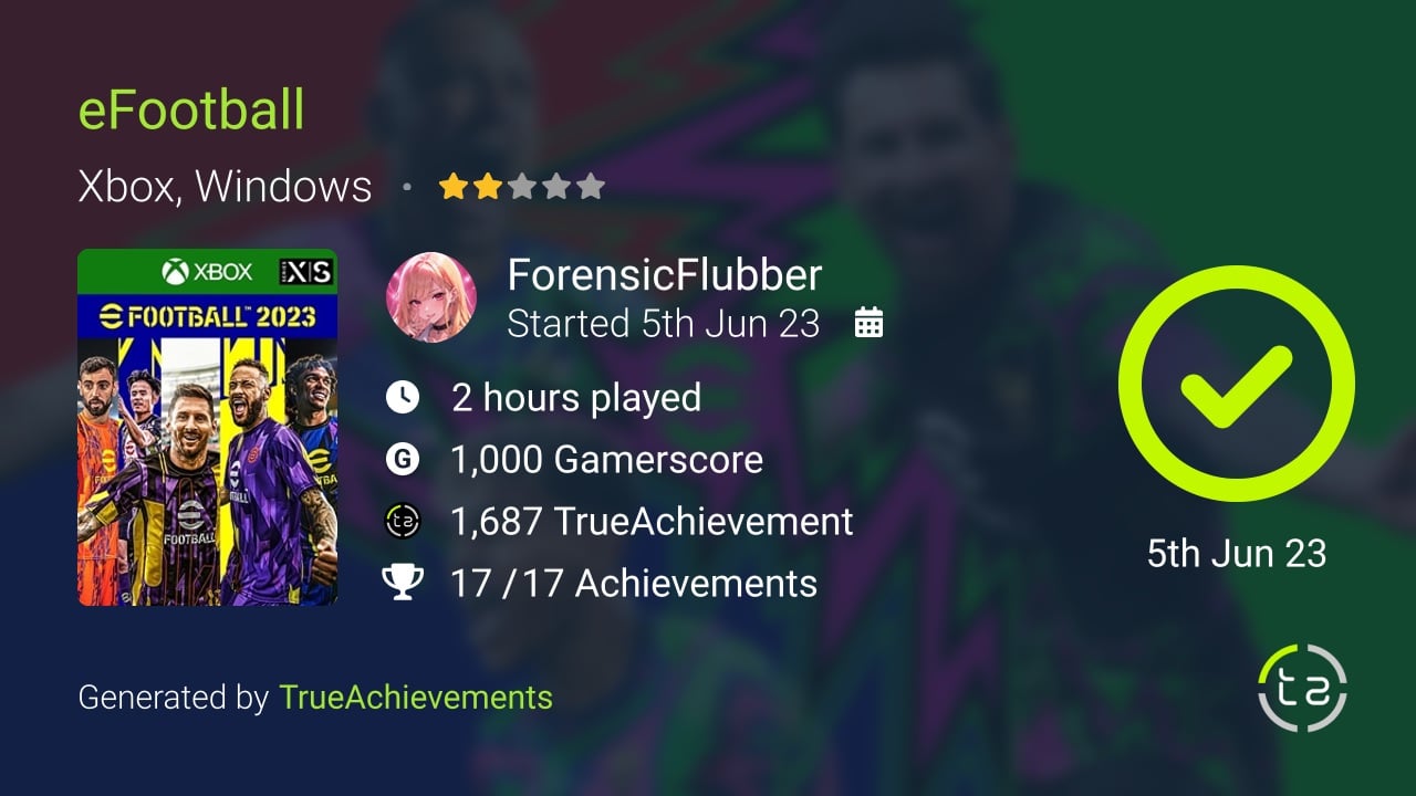 eFootball achievement summary
