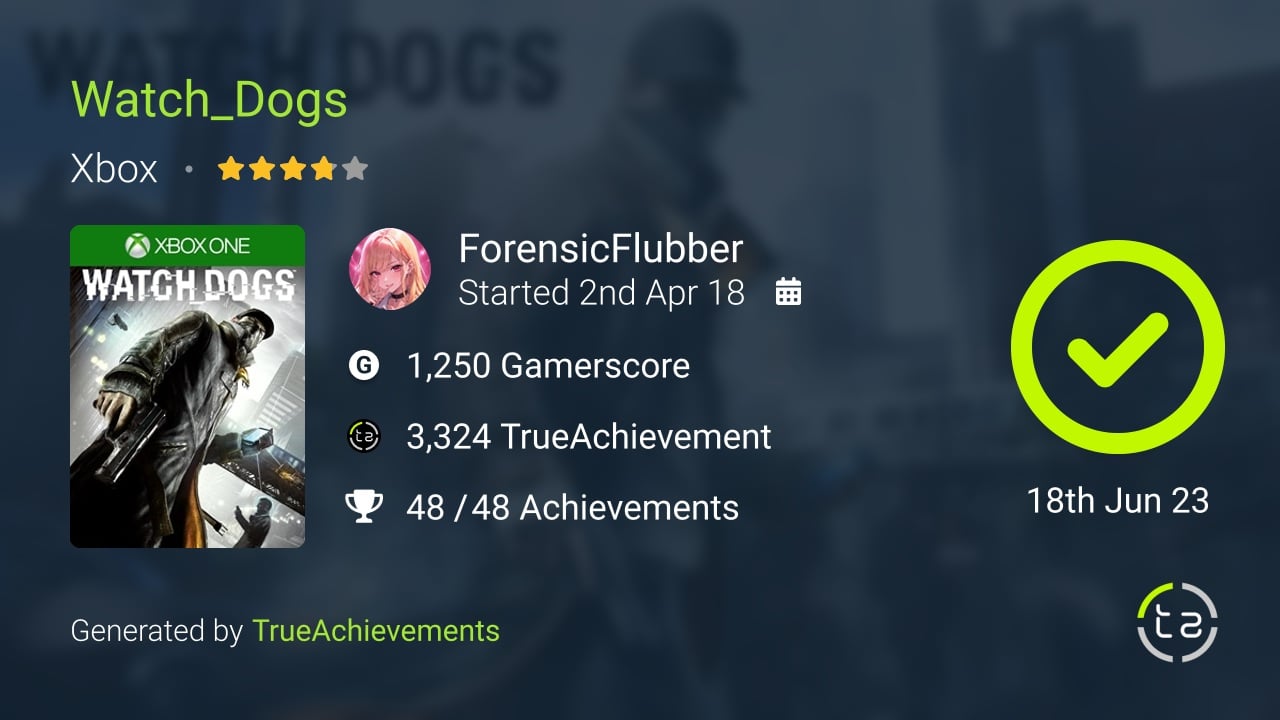Watch_Dogs achievement summary