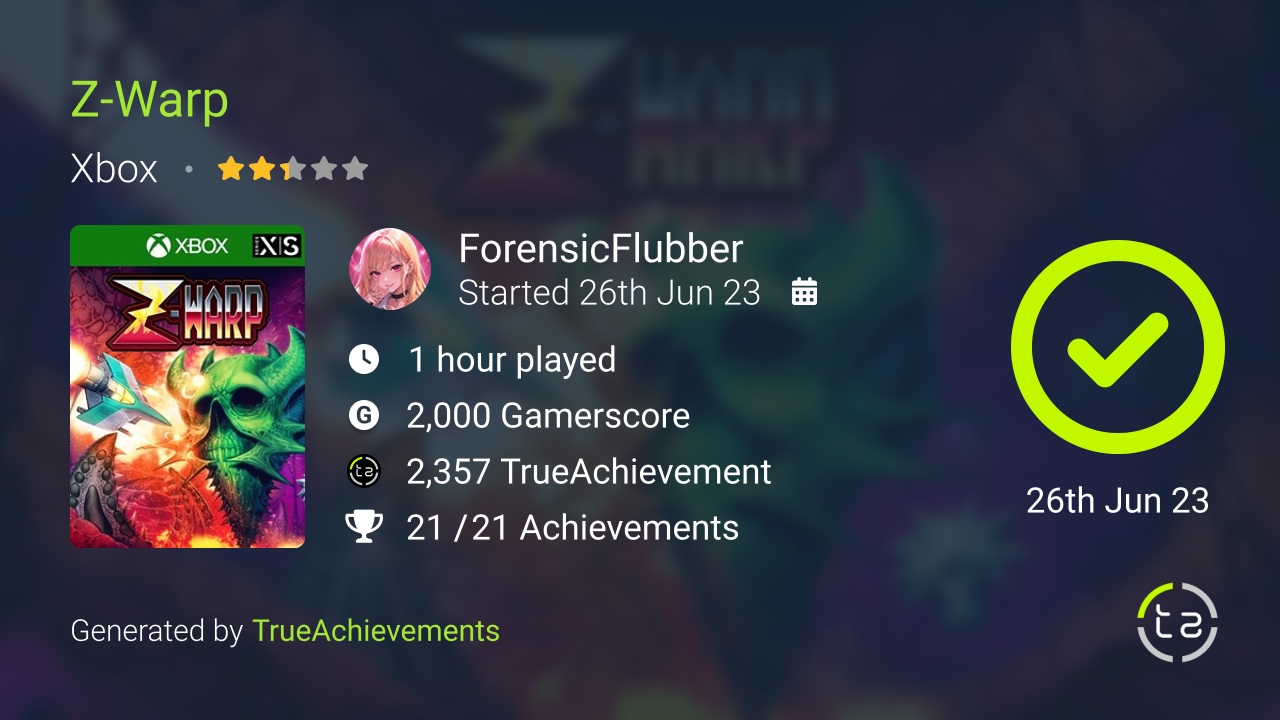 Z-Warp achievement summary