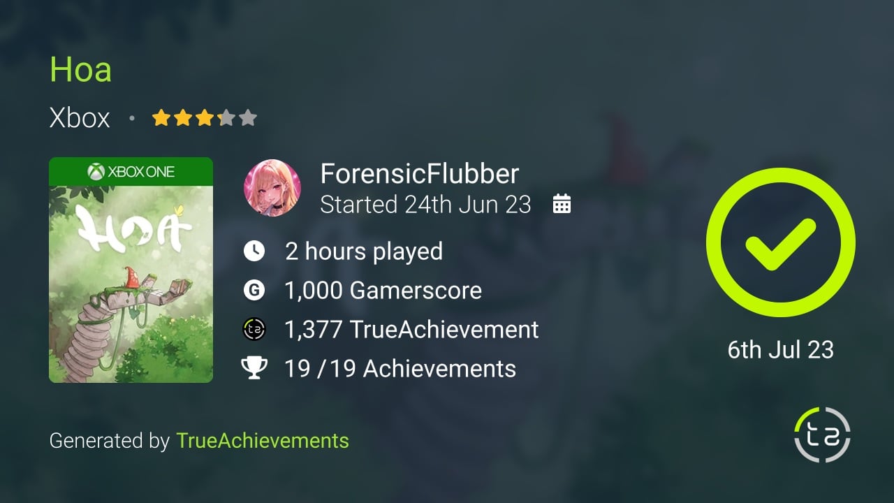 Hoa achievement summary