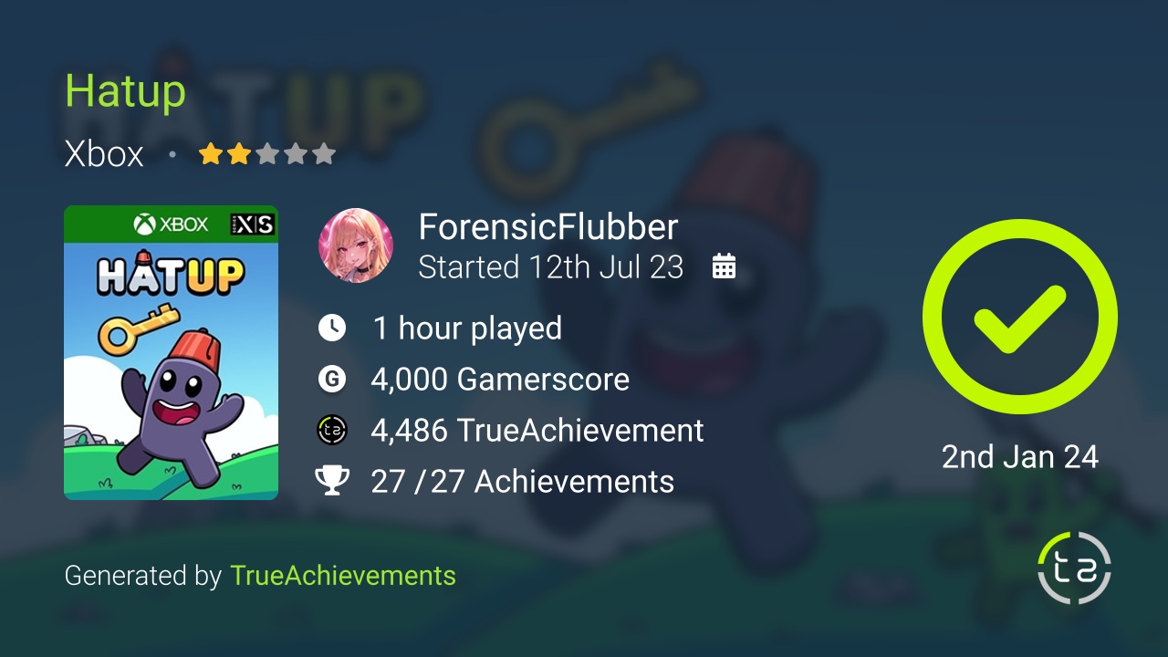 Hatup achievement summary