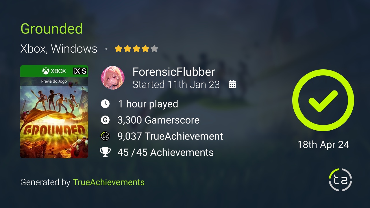 Grounded achievement summary