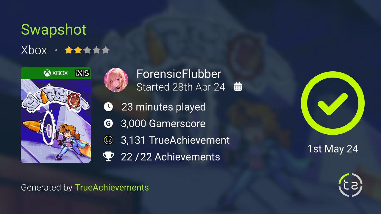 Swapshot achievement summary