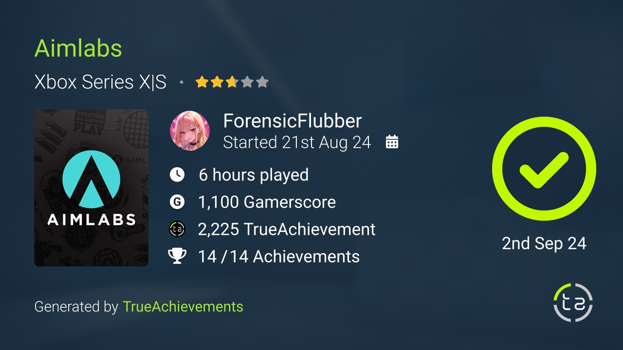 Aimlabs achievement summary